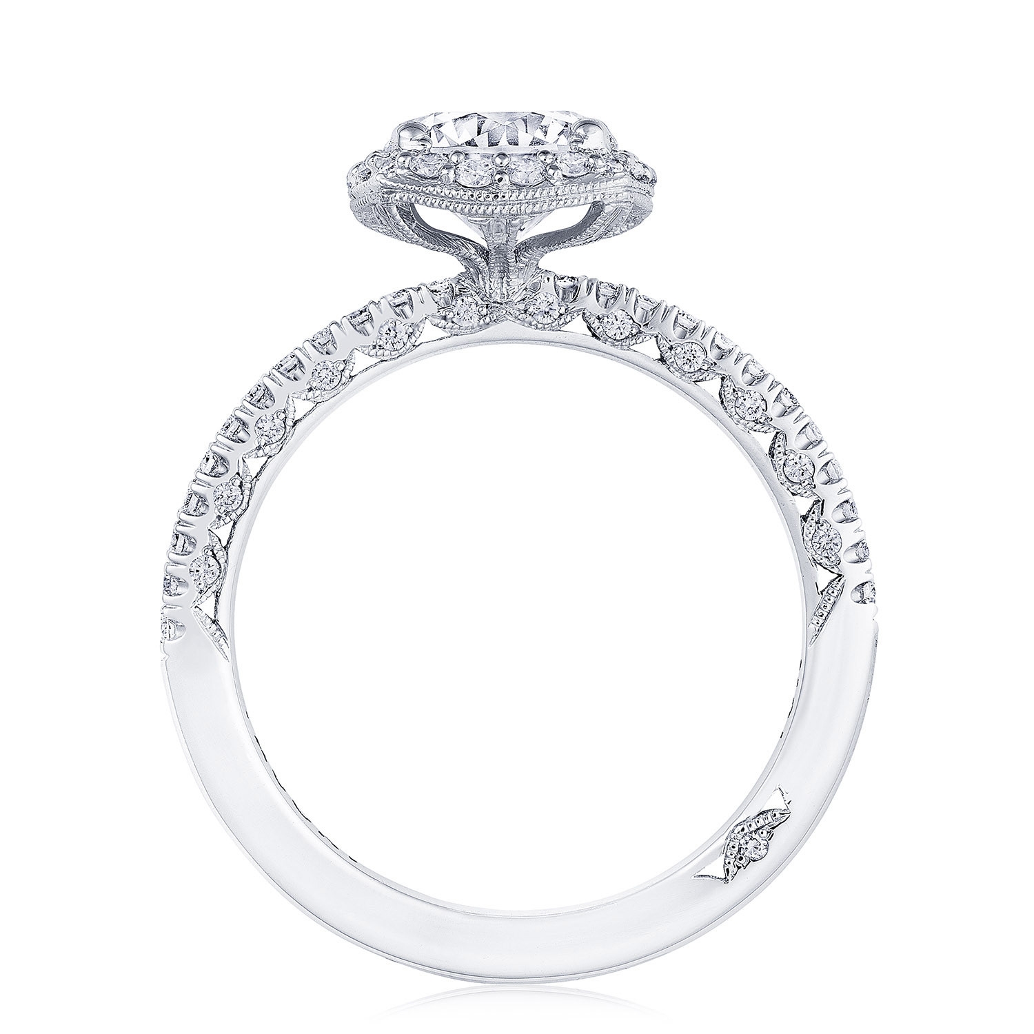 Tacori HT257215CU7W 18 Karat Petite Crescent Engagement Ring
