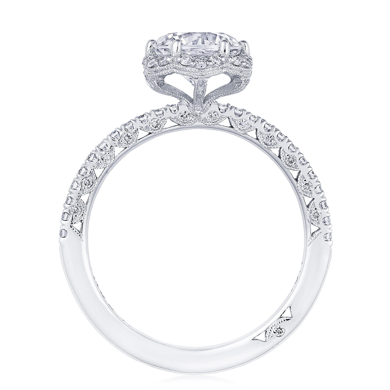Tacori HT257215RD7W 18 Karat Petite Crescent Engagement Ring