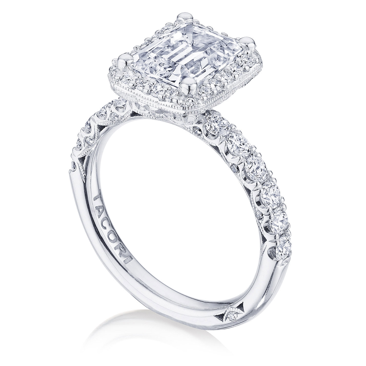 Tacori HT257225EC85X65W 18 Karat Petite Crescent Engagement Ring