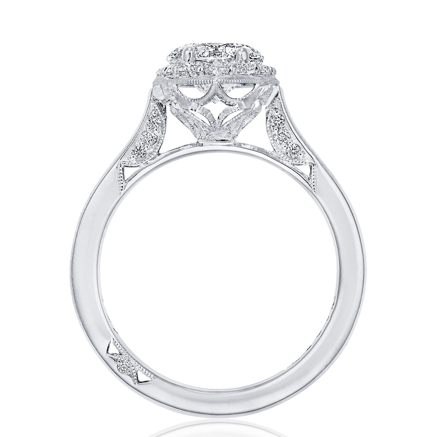 Tacori HT2575RDMQ7 Platinum Inflori Engagement Ring