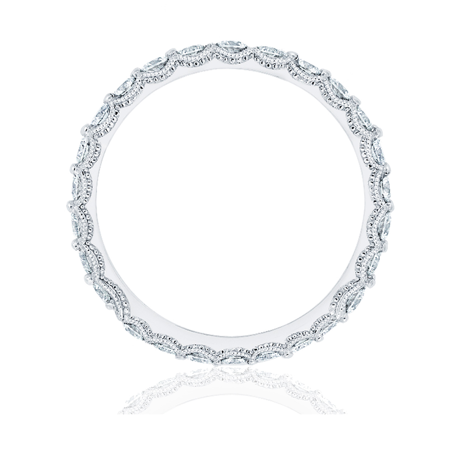 HT2614B Platinum Tacori RoyalT Diamond Wedding Ring
