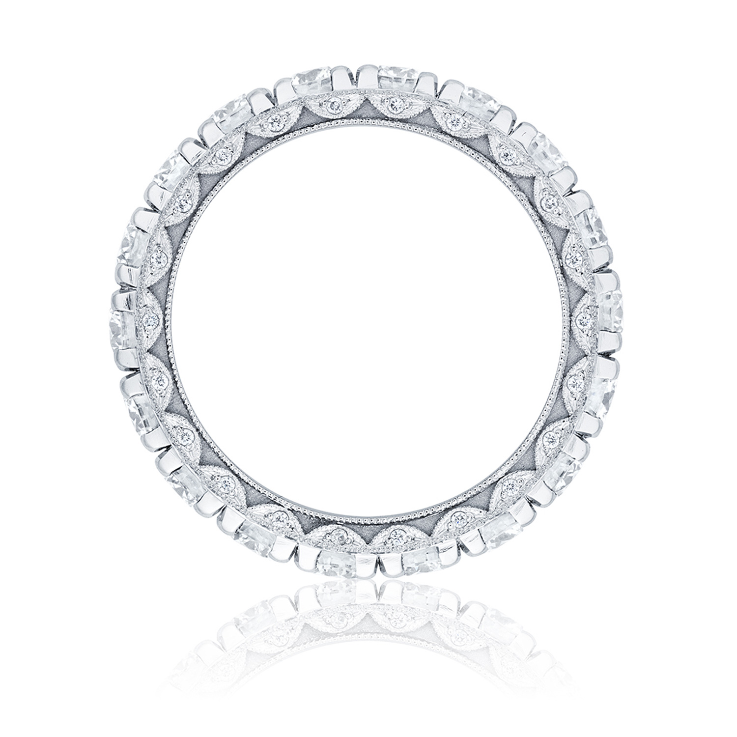 HT2615B Platinum Tacori Adoration Diamond Wedding Ring Alternative View 1