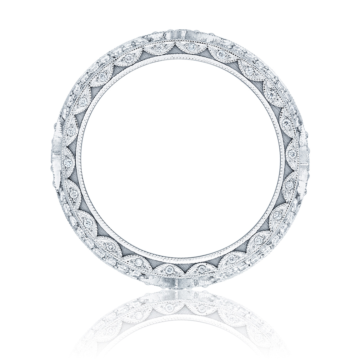 HT2617B Platinum Tacori Adoration Diamond Wedding Ring