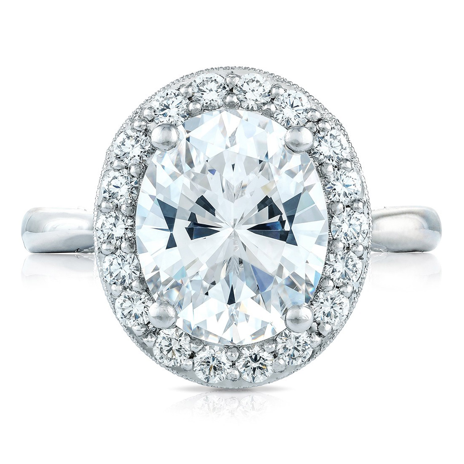 HT2651OV11X9 Platinum Tacori RoyalT Engagement Ring