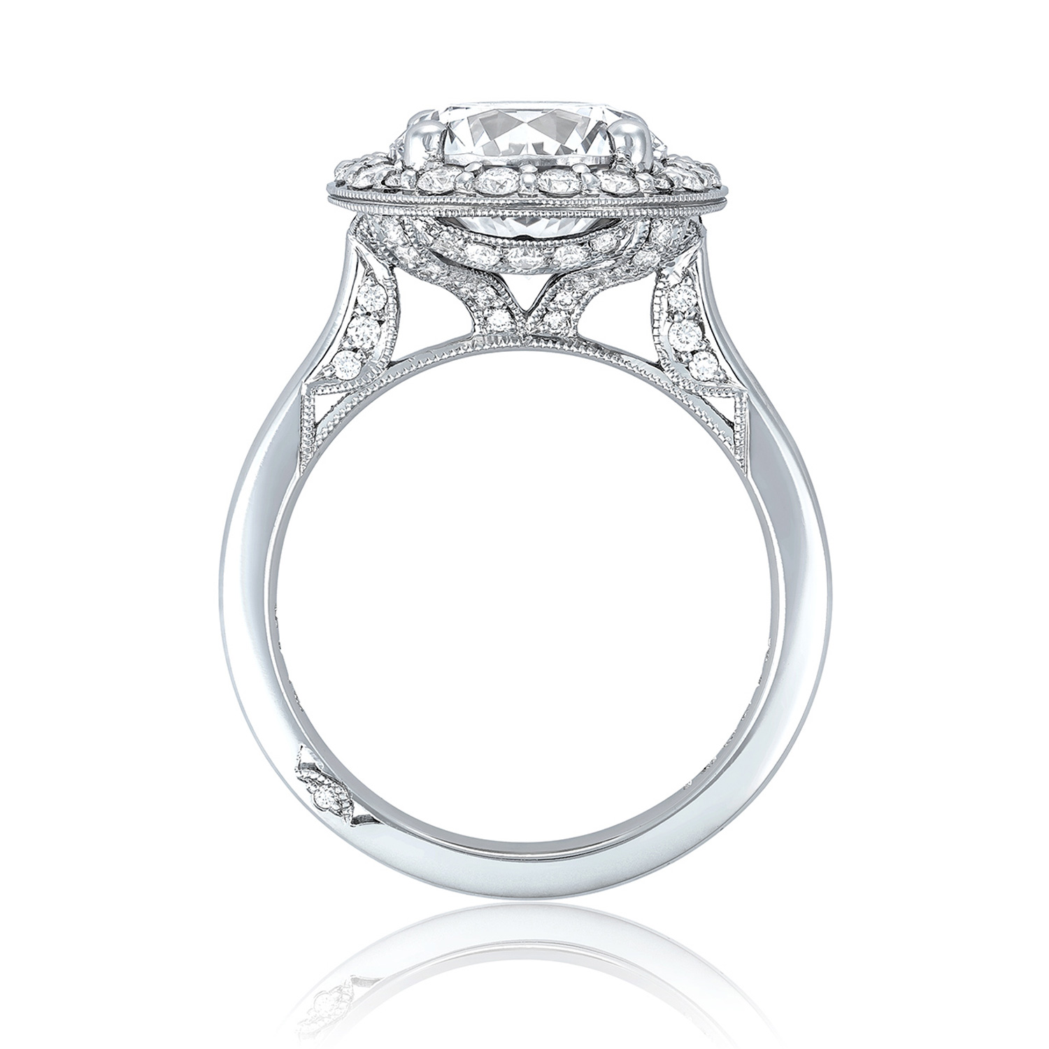 HT2651RD95 Platinum Tacori RoyalT Engagement Ring Alternative View 1