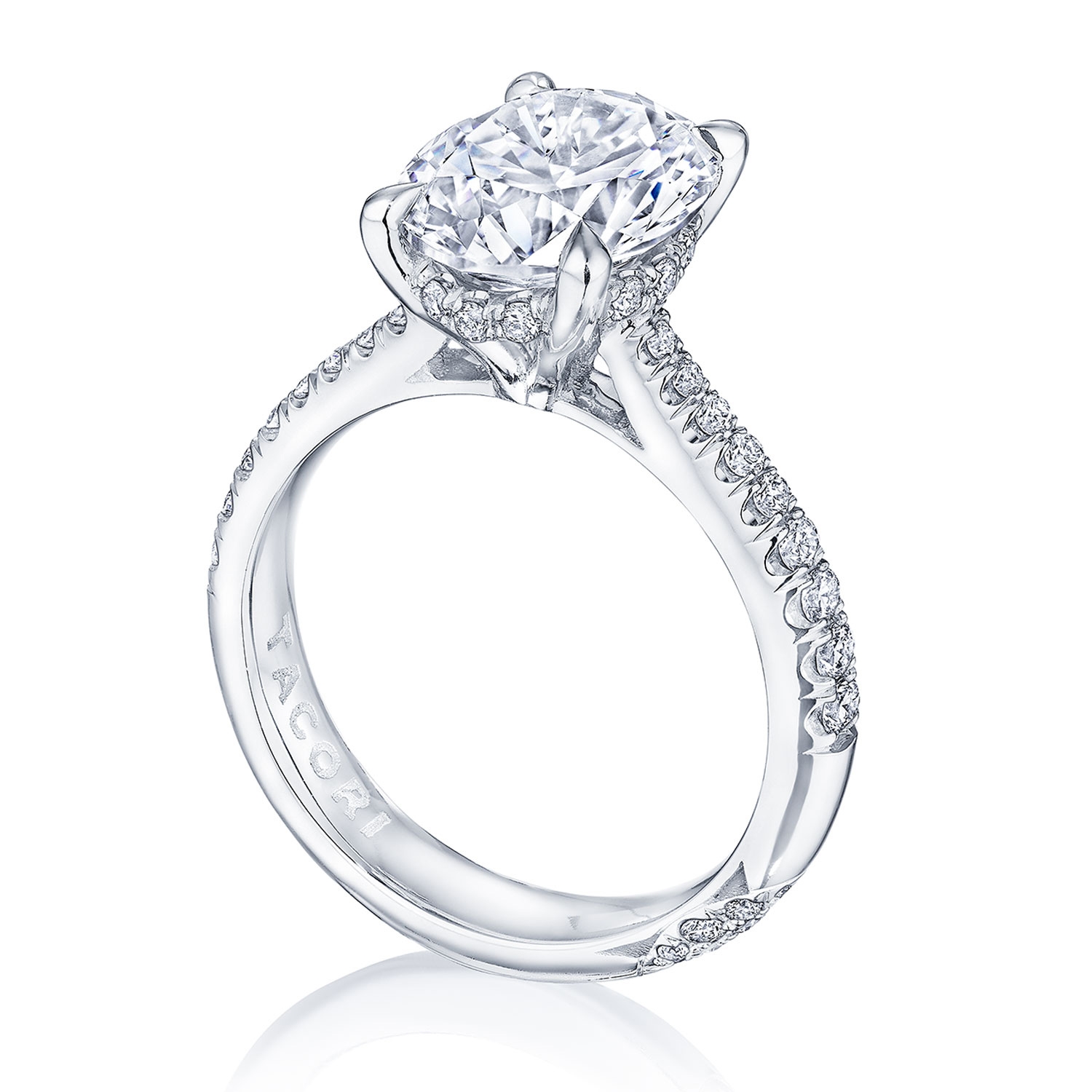 Tacori HT2672RD85 Platinum RoyalT Engagement Ring Alternative View 2