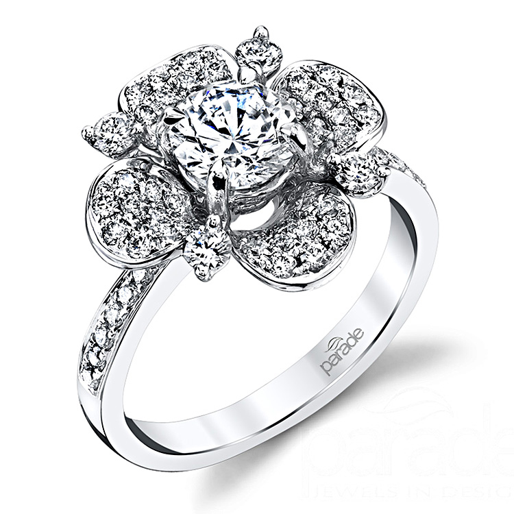 Parade Lyria Bridal R3686 Platinum Diamond Engagement Ring