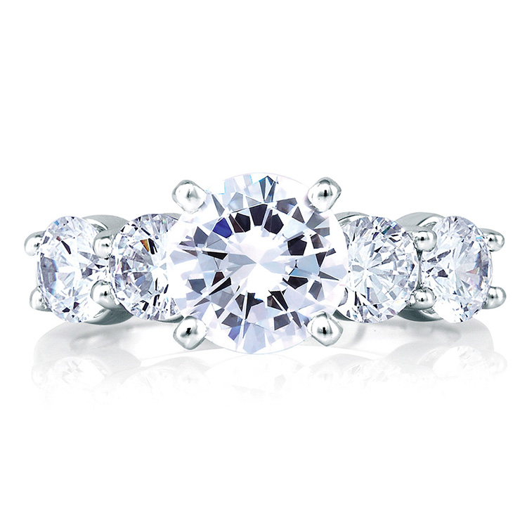 A Jaffe Platinum Classic Engagement Ring ME1083 