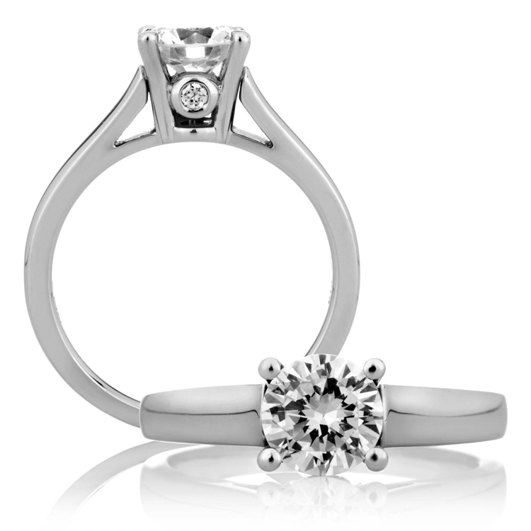 A Jaffe Platinum Classic Engagement Ring ME1243 / 04