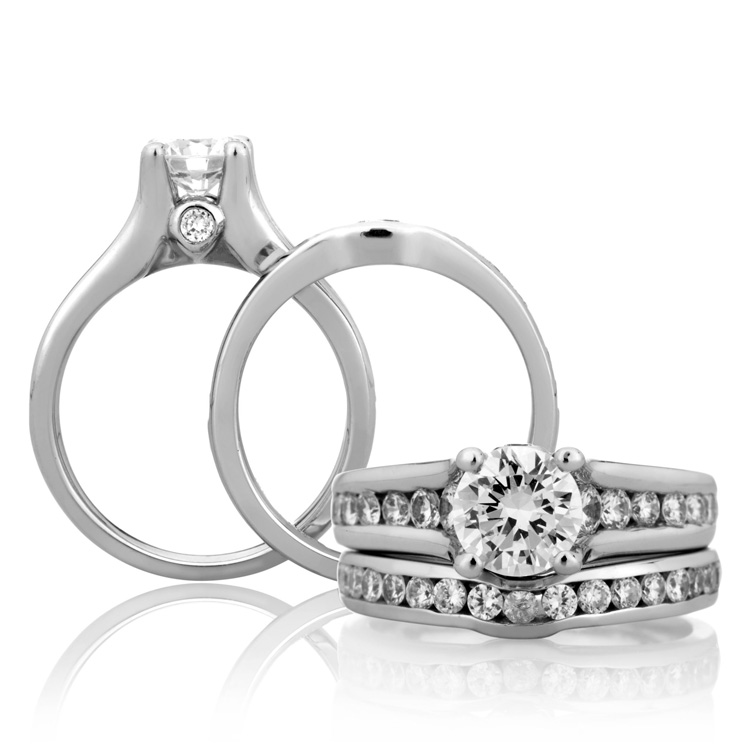 A Jaffe Platinum Classic Engagement Ring ME1258 / 159 Alternative View 3
