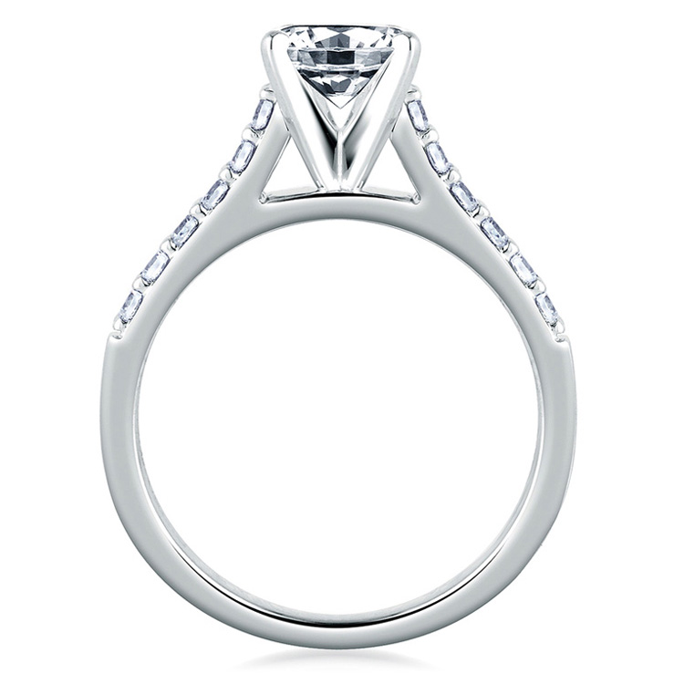 A Jaffe 14 Karat Classic Engagement Ring ME1353