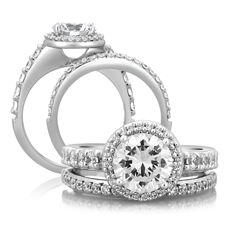 A Jaffe 14 Karat Diamond Engagement Ring ME1459 Alternative View 3