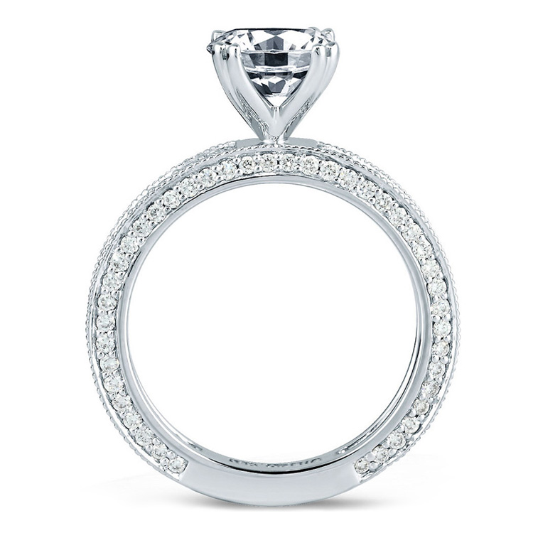 A Jaffe Platinum Diamond Engagement Ring ME1465  Alternative View 1