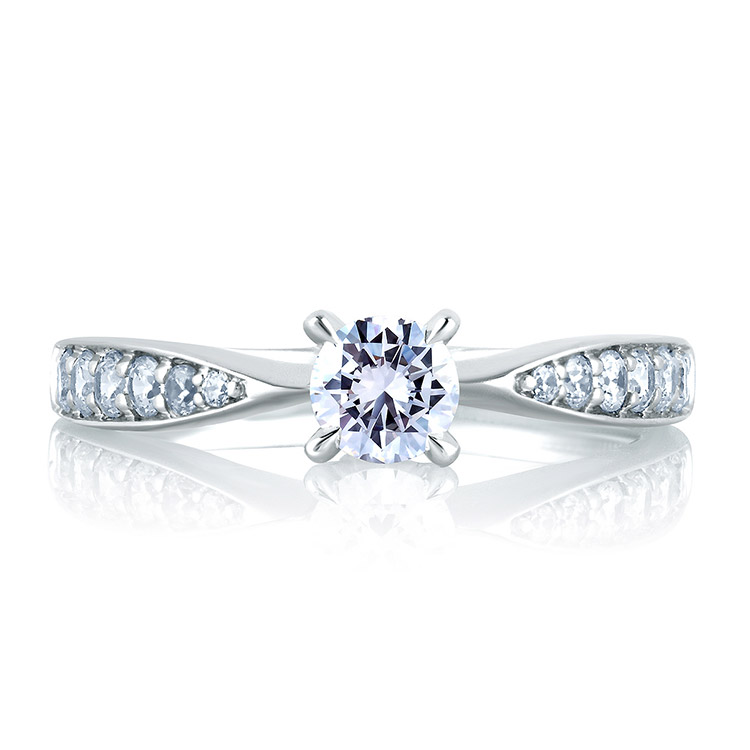A Jaffe 18 Karat Diamond Engagement Ring ME1531 Alternative View 2