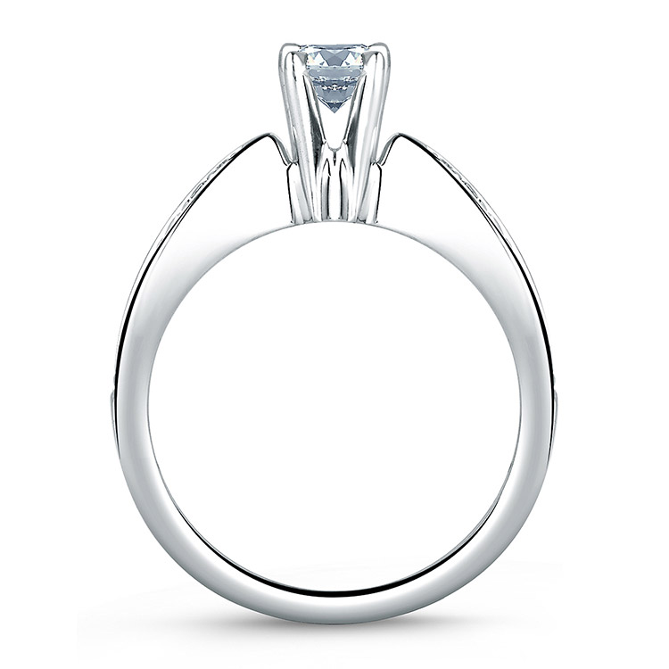 A Jaffe 14 Karat Diamond Engagement Ring ME1531