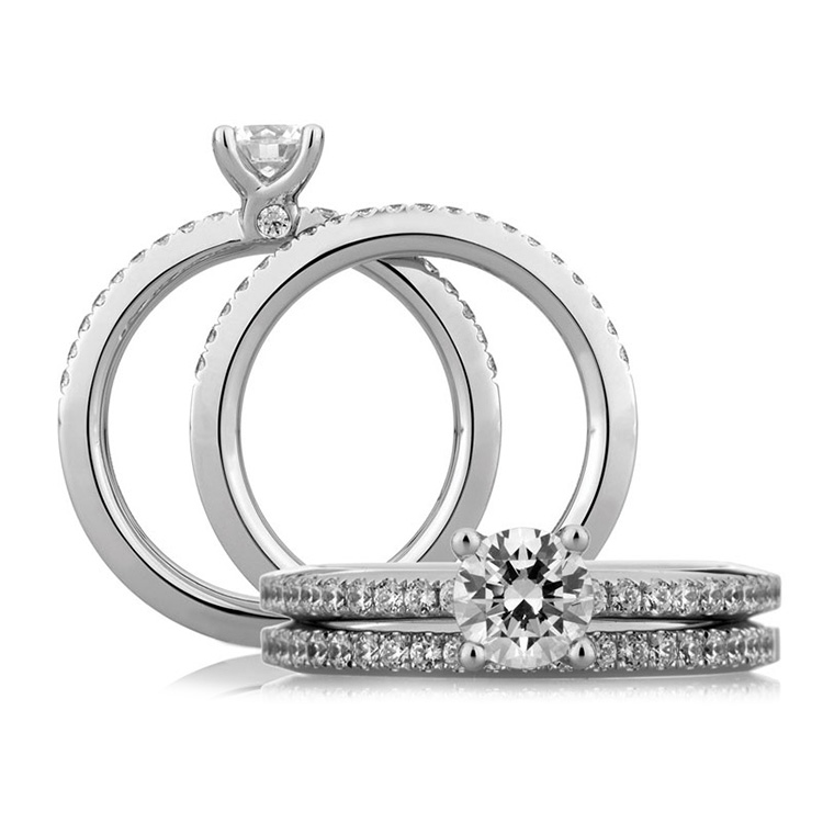 A Jaffe 14 Karat Diamond Engagement Ring ME1533 Alternative View 3