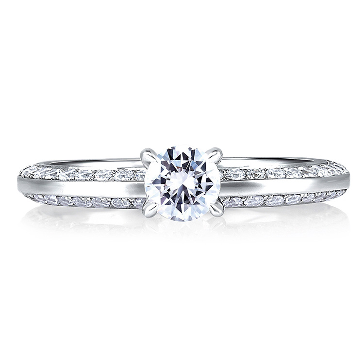 A Jaffe 14 Karat Diamond Engagement Ring ME1543 Alternative View 2