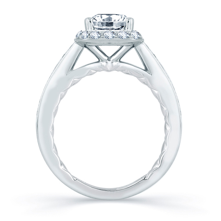 A.JAFFE Platinum Classic Engagement Ring ME1838Q Alternative View 1