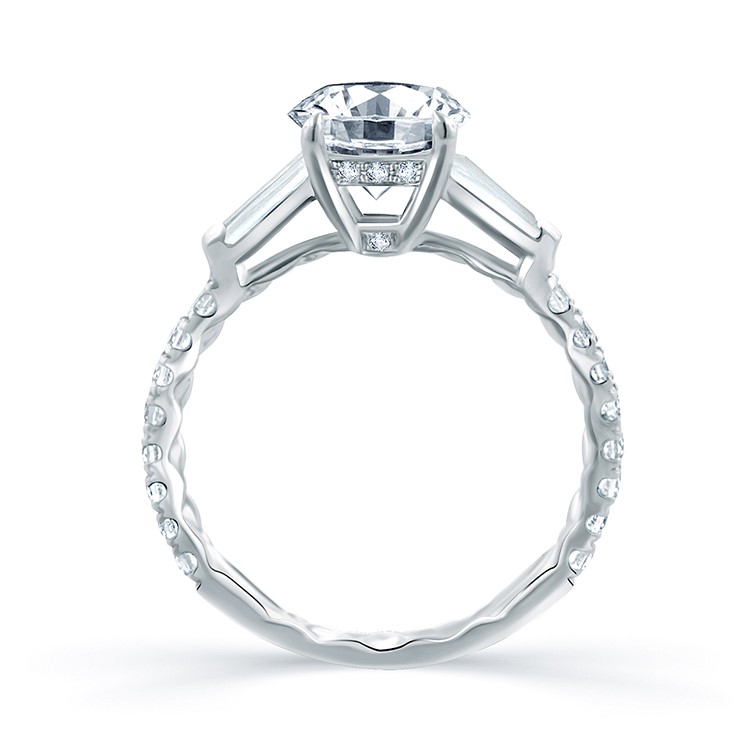 A.JAFFE Platinum Classic Engagement Ring ME1867Q Alternative View 1