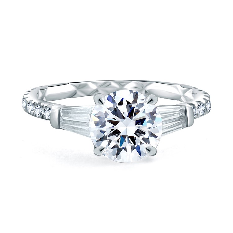 A.JAFFE Platinum Classic Engagement Ring ME1867Q