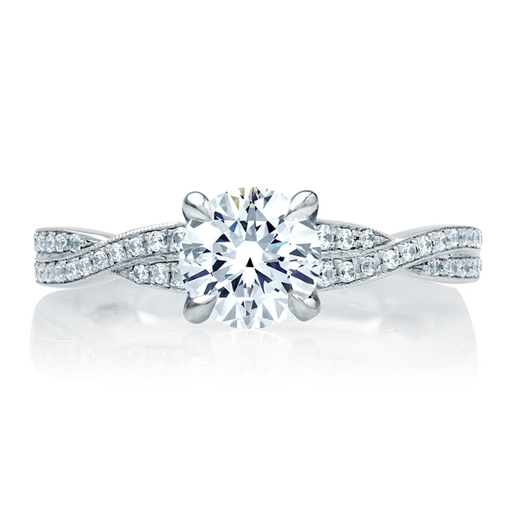 A.JAFFE Platinum Classic Engagement Ring ME2036Q