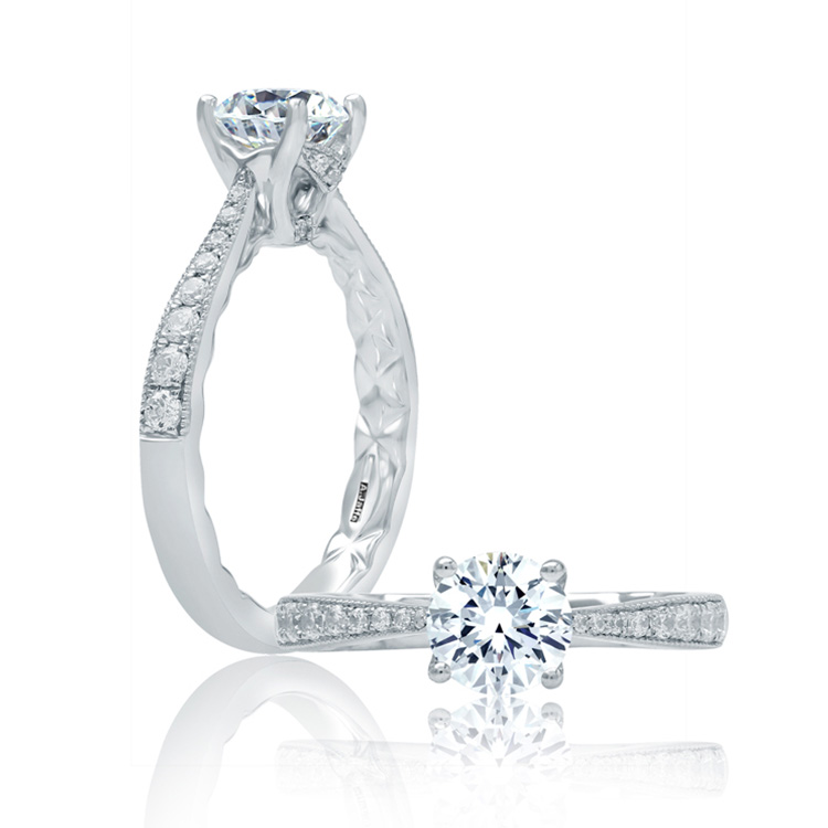 A.JAFFE Platinum Classic Engagement Ring ME2048Q