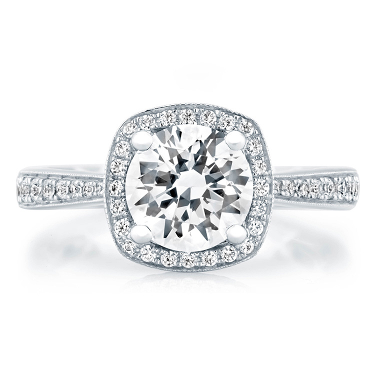 A.JAFFE Platinum Classic Engagement Ring ME2052Q