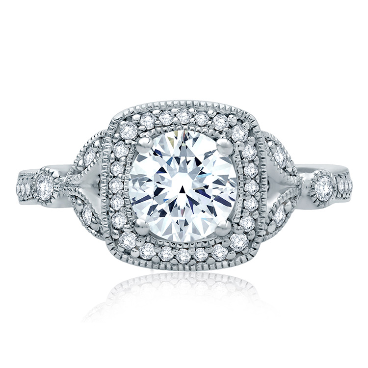 A.JAFFE Platinum Classic Engagement Ring ME2106Q