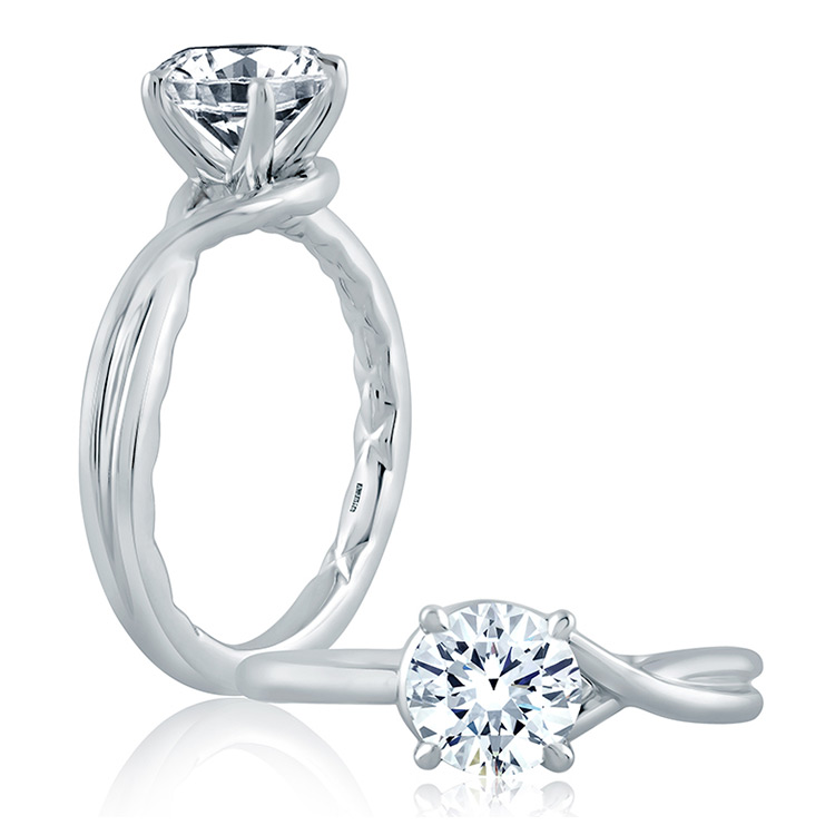 A.JAFFE Platinum Classic Engagement Ring ME2131Q
