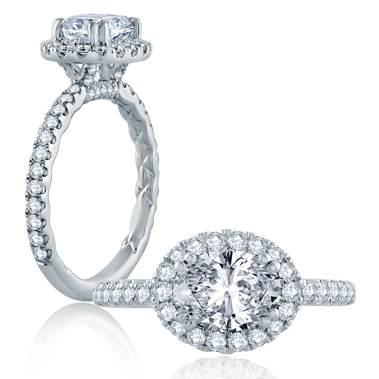 A.JAFFE Platinum Classic Engagement Ring ME2135Q