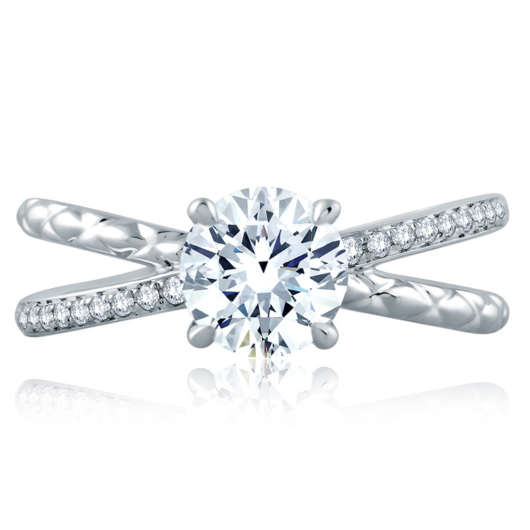 A.JAFFE Platinum Classic Engagement Ring ME2137Q