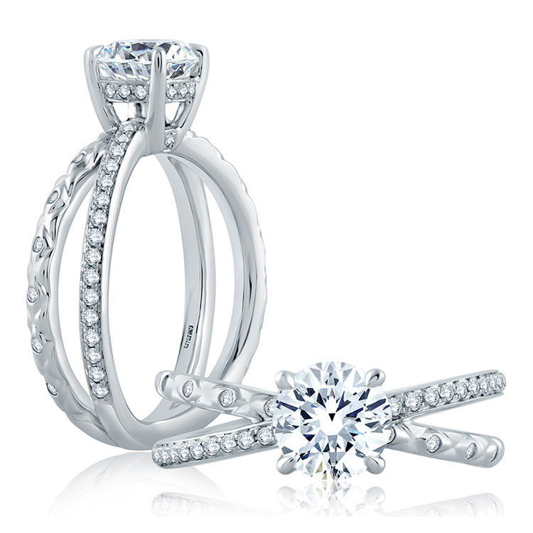 A.JAFFE Platinum Classic Engagement Ring ME2143Q