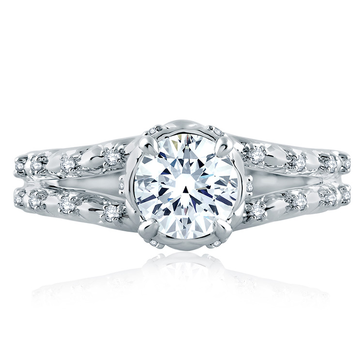 A.JAFFE Platinum Classic Engagement Ring ME2144Q