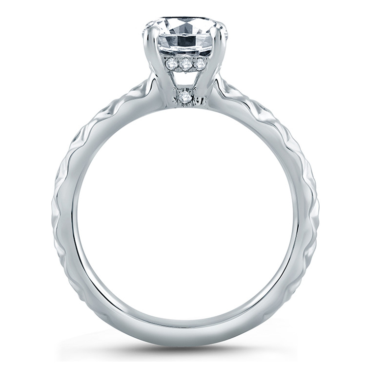 A.JAFFE Platinum Classic Engagement Ring ME2146Q Alternative View 1