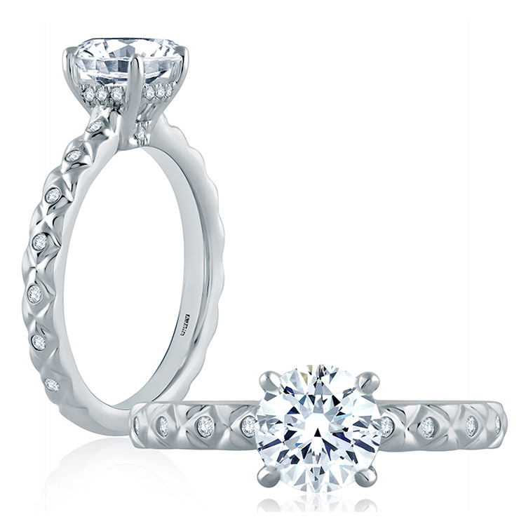 A.JAFFE Platinum Classic Engagement Ring ME2146Q