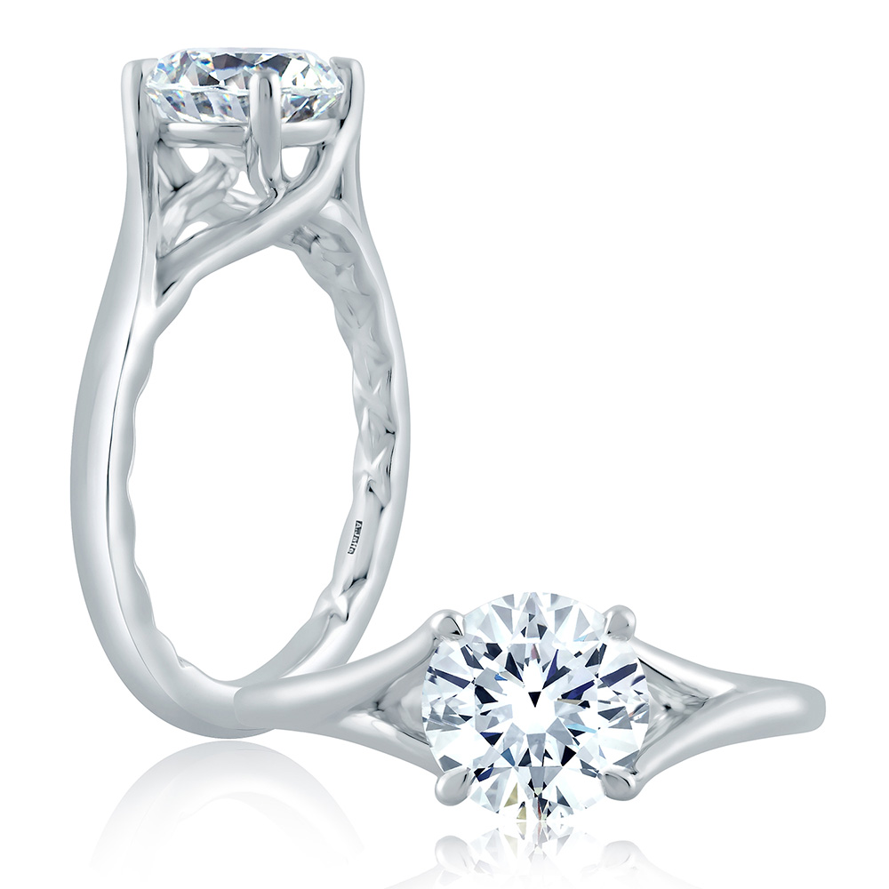 A.JAFFE Platinum Classic Engagement Ring ME2157Q