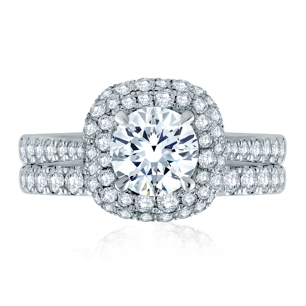 A.JAFFE 14 Karat Classic Diamond Wedding Ring MR2164Q