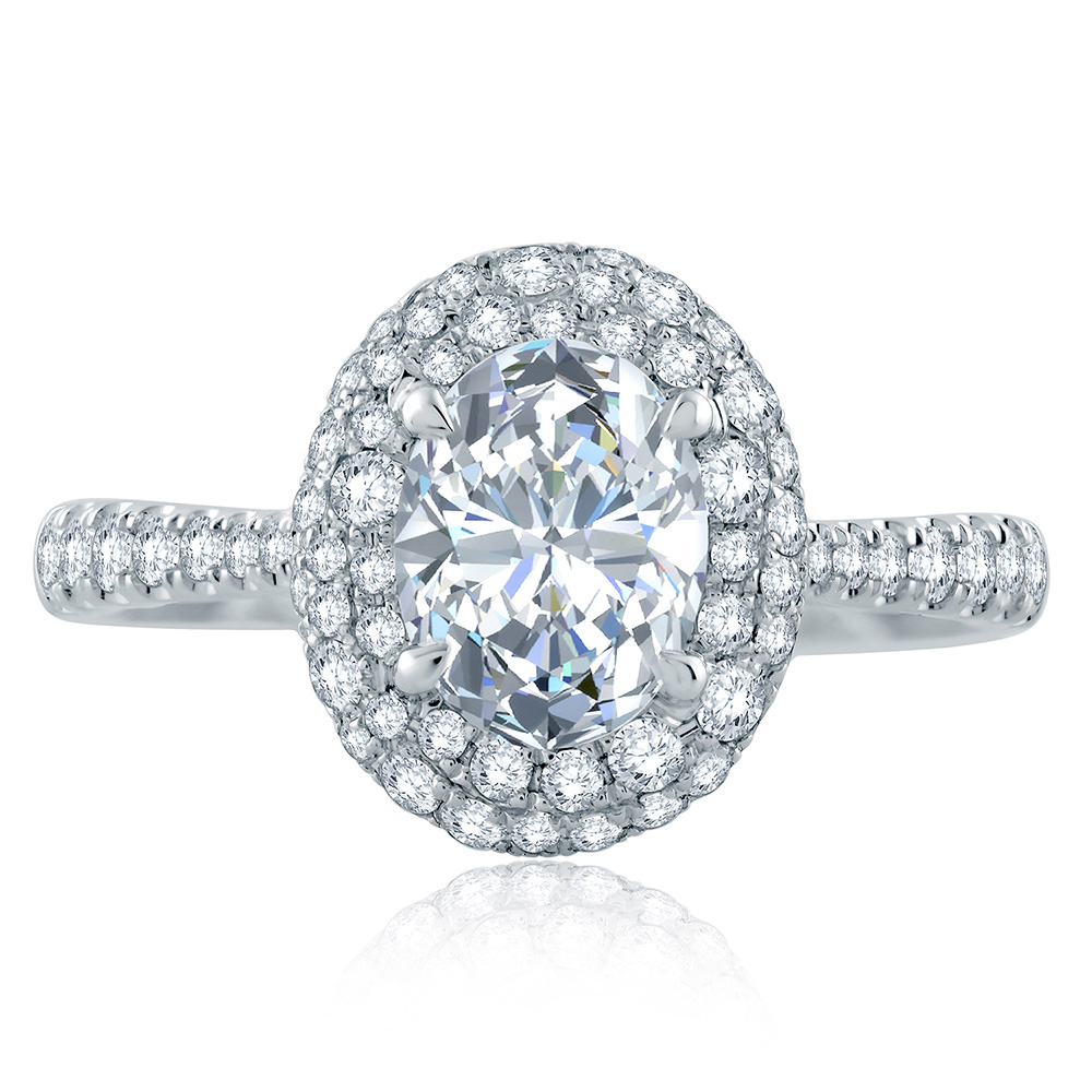 A.JAFFE Platinum Classic Engagement Ring ME2165Q