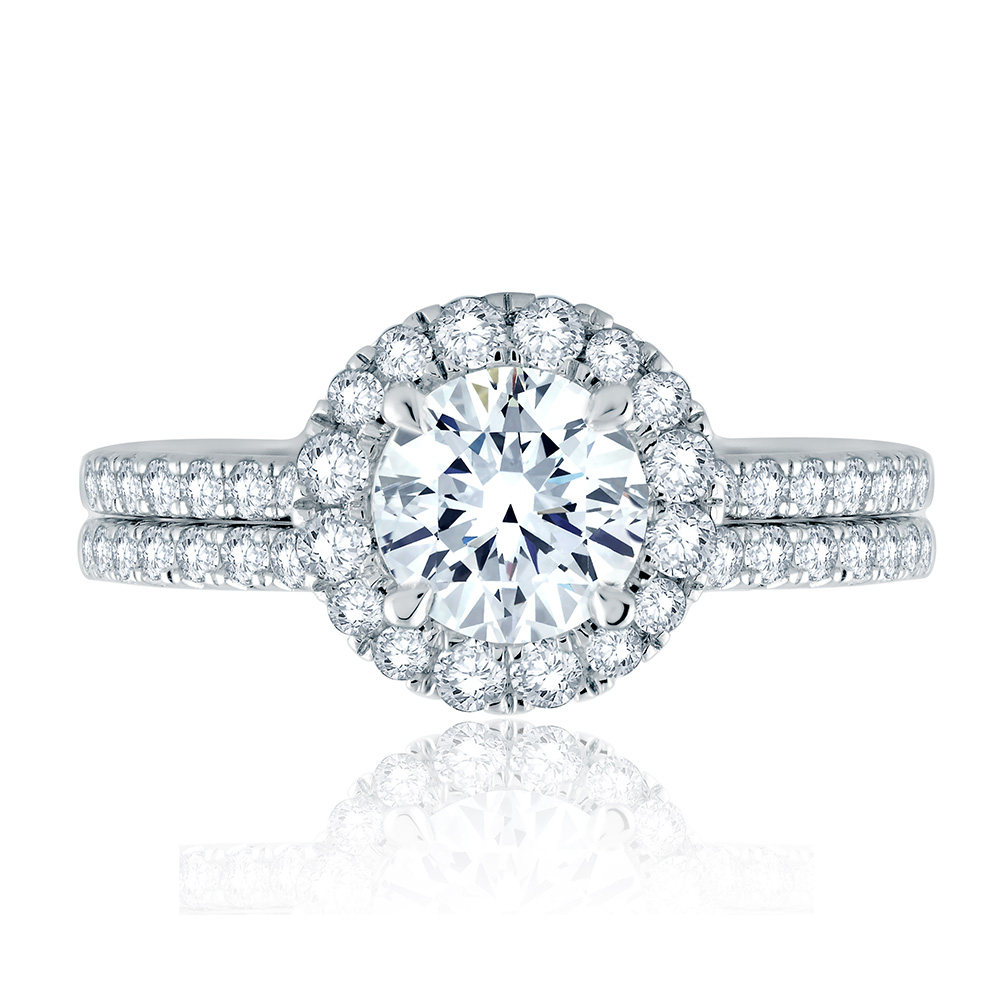 A.JAFFE 14 Karat Classic Diamond Wedding Ring MR2167Q