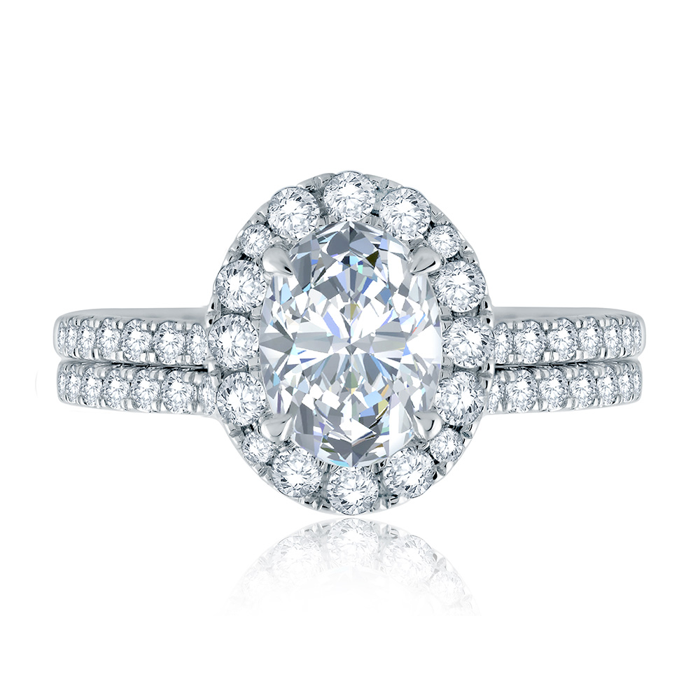 A.JAFFE 14 Karat Classic Diamond Wedding Ring MR2168Q Alternative View 3