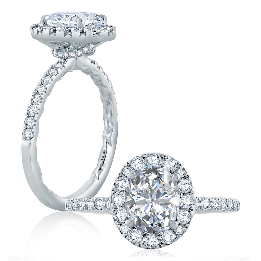 A.JAFFE Platinum Classic Engagement Ring ME2168Q