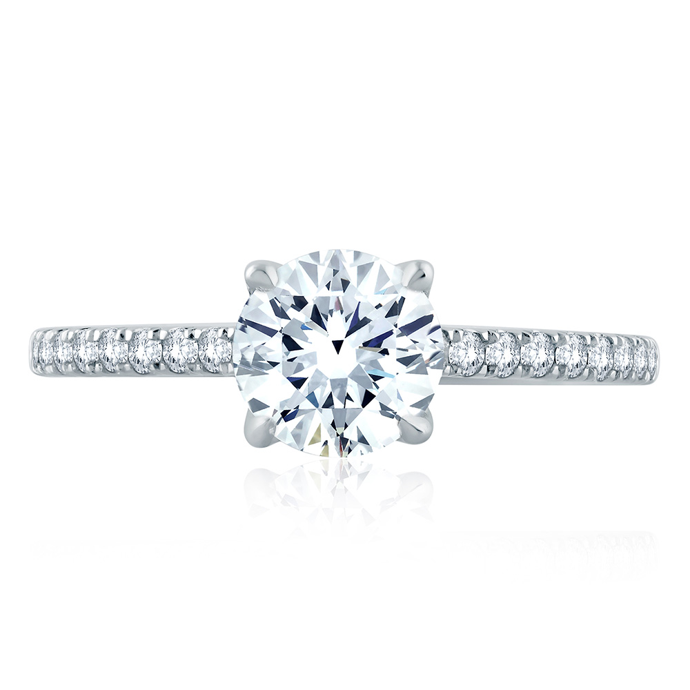 A.JAFFE Platinum Classic Engagement Ring ME2179Q