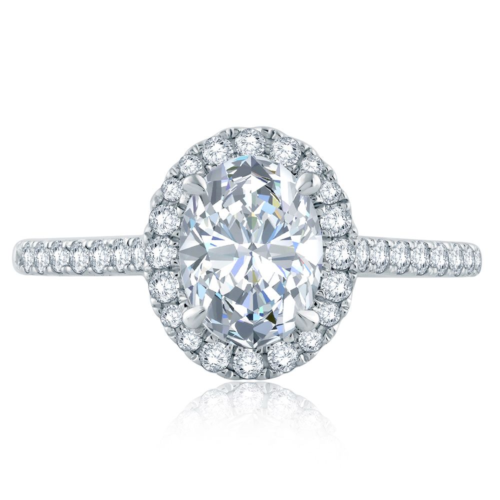 A.JAFFE Platinum Classic Engagement Ring ME2181Q