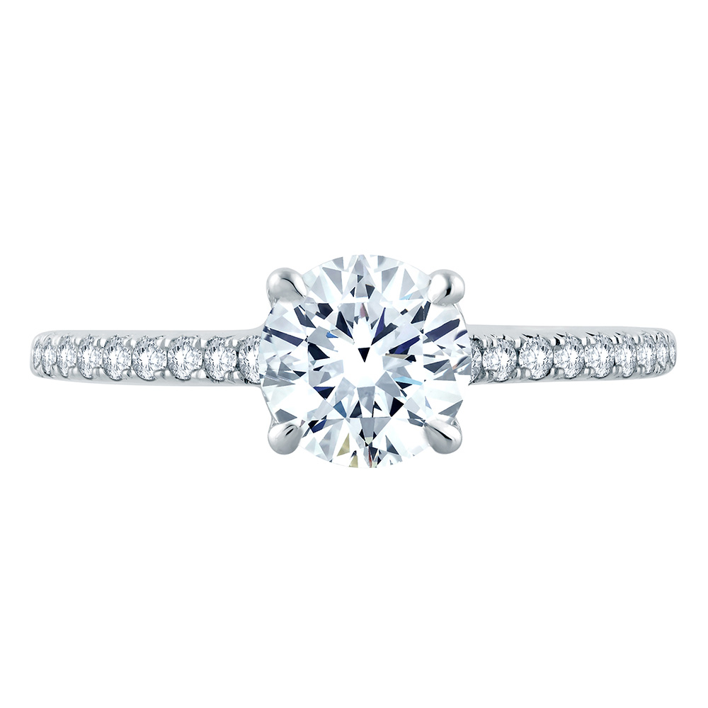 A.JAFFE Platinum Classic Engagement Ring ME2185Q