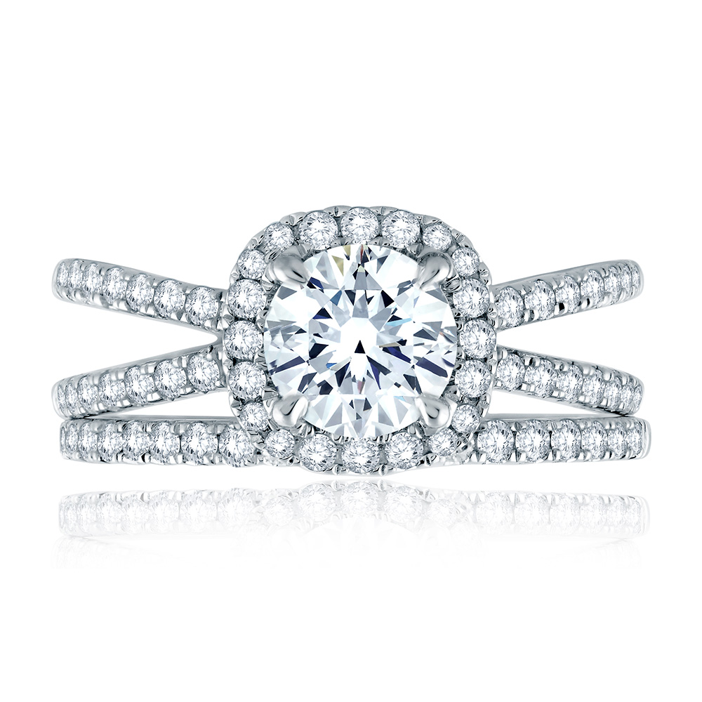 A.JAFFE 14 Karat Classic Diamond Wedding Ring MR2187Q Alternative View 3