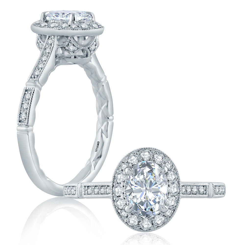 A.JAFFE Platinum Classic Engagement Ring ME2188Q