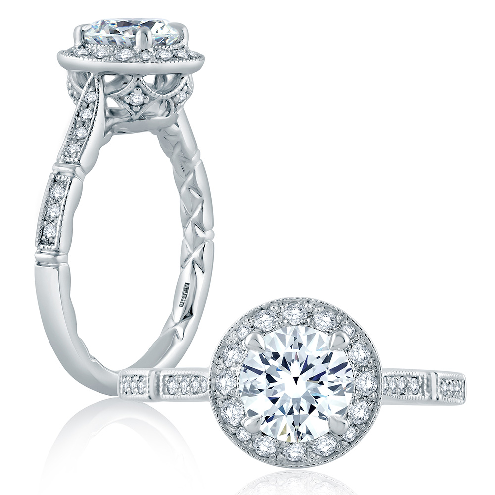 A.JAFFE Platinum Classic Engagement Ring ME2189Q
