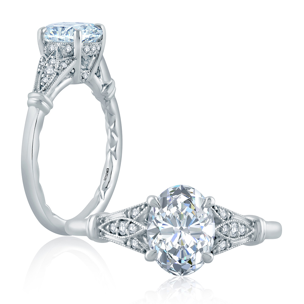 A.JAFFE Platinum Classic Engagement Ring ME2199Q