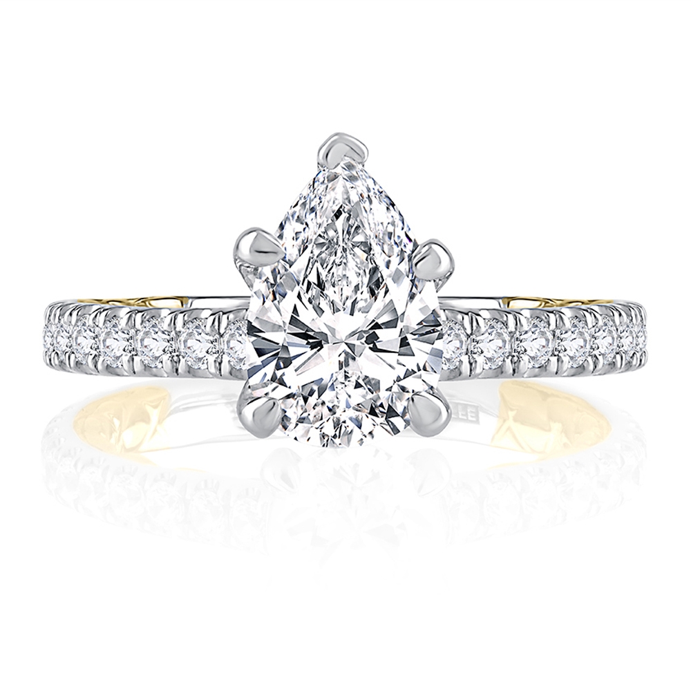 A.JAFFE Platinum Classic Engagement Ring MECPS2349Q