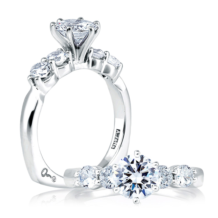 A Jaffe Platinum Signature Engagement Ring MES015